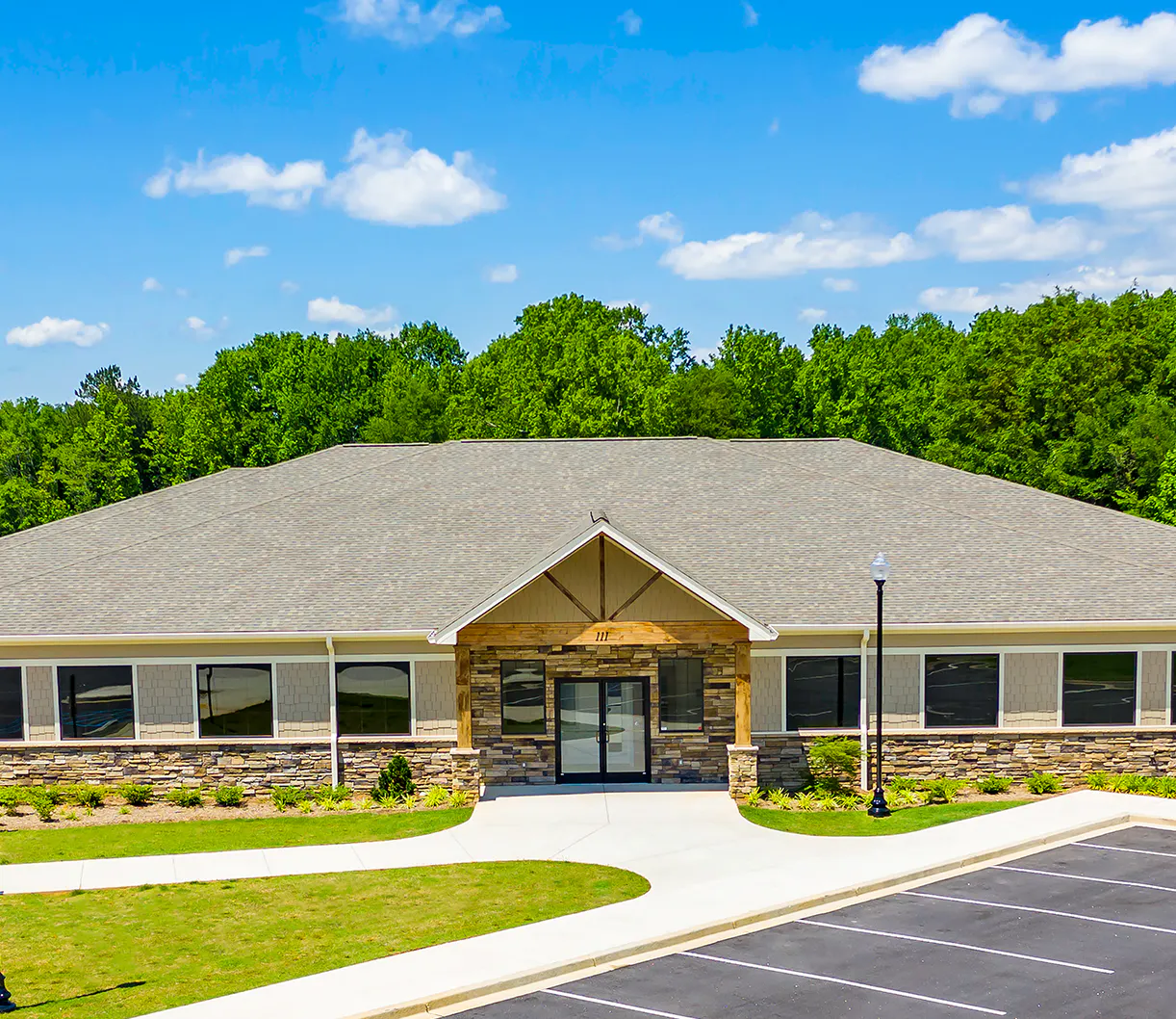 Enhancing the look of a wood frame buidling